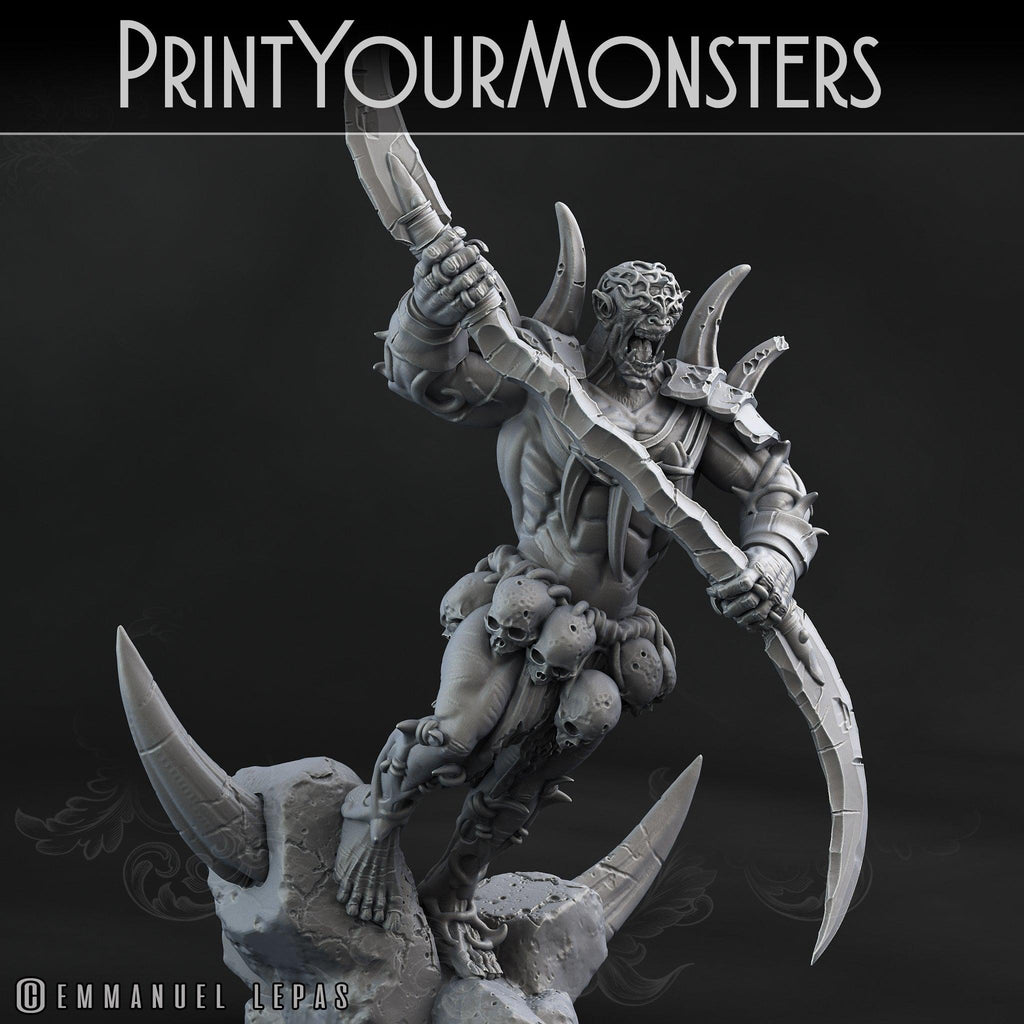 3D Printed Print Your Monsters Orc Warrior 2 Desert Orcs Set 28mm - 32mm D&D Wargaming