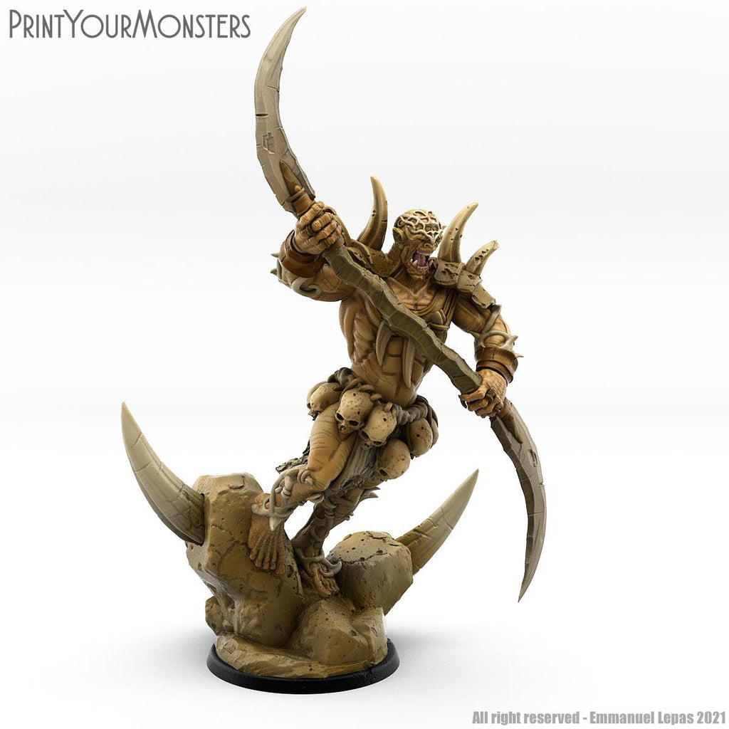 3D Printed Print Your Monsters Orc Warrior 2 Desert Orcs Set 28mm - 32mm D&D Wargaming