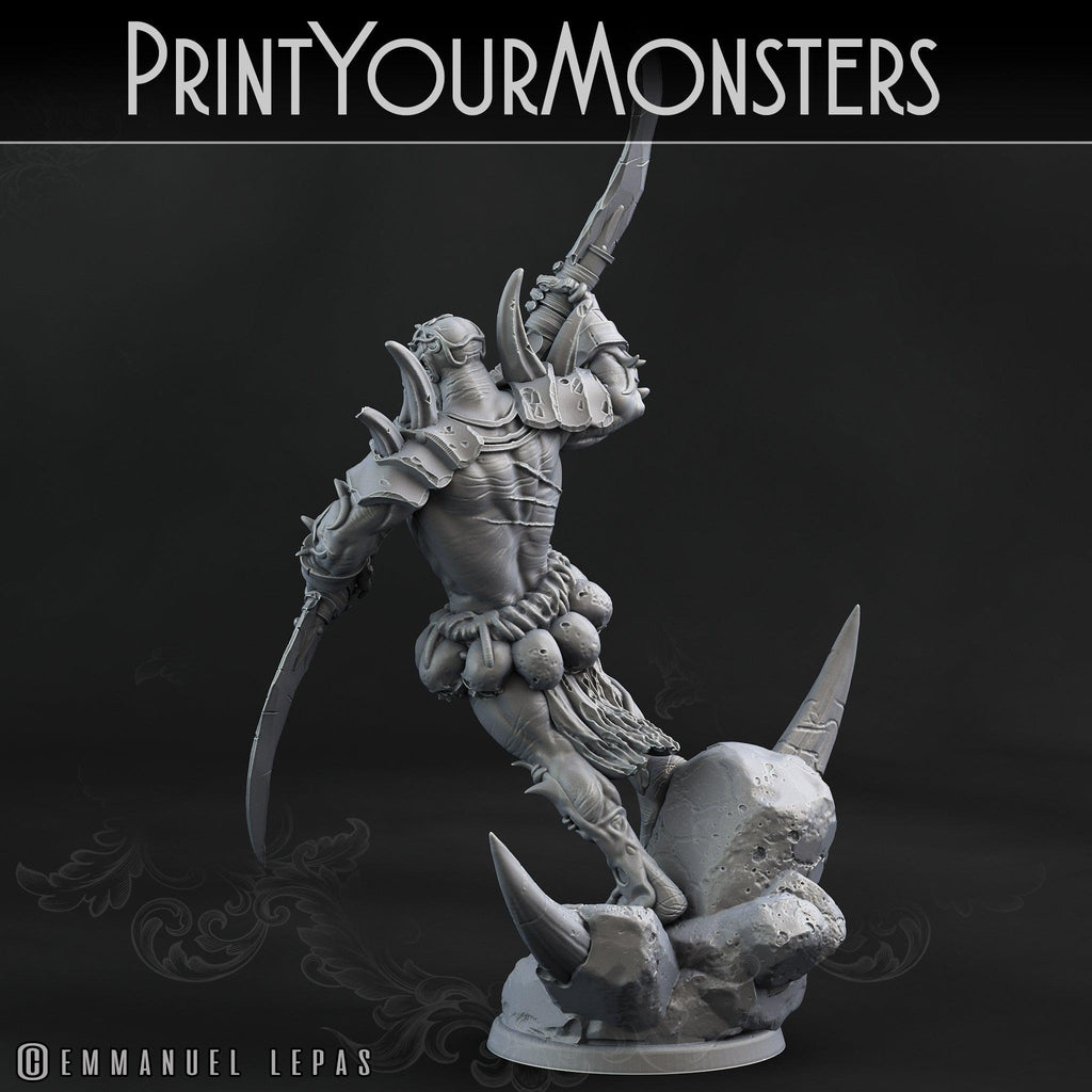 3D Printed Print Your Monsters Orc Warrior 2 Desert Orcs Set 28mm - 32mm D&D Wargaming