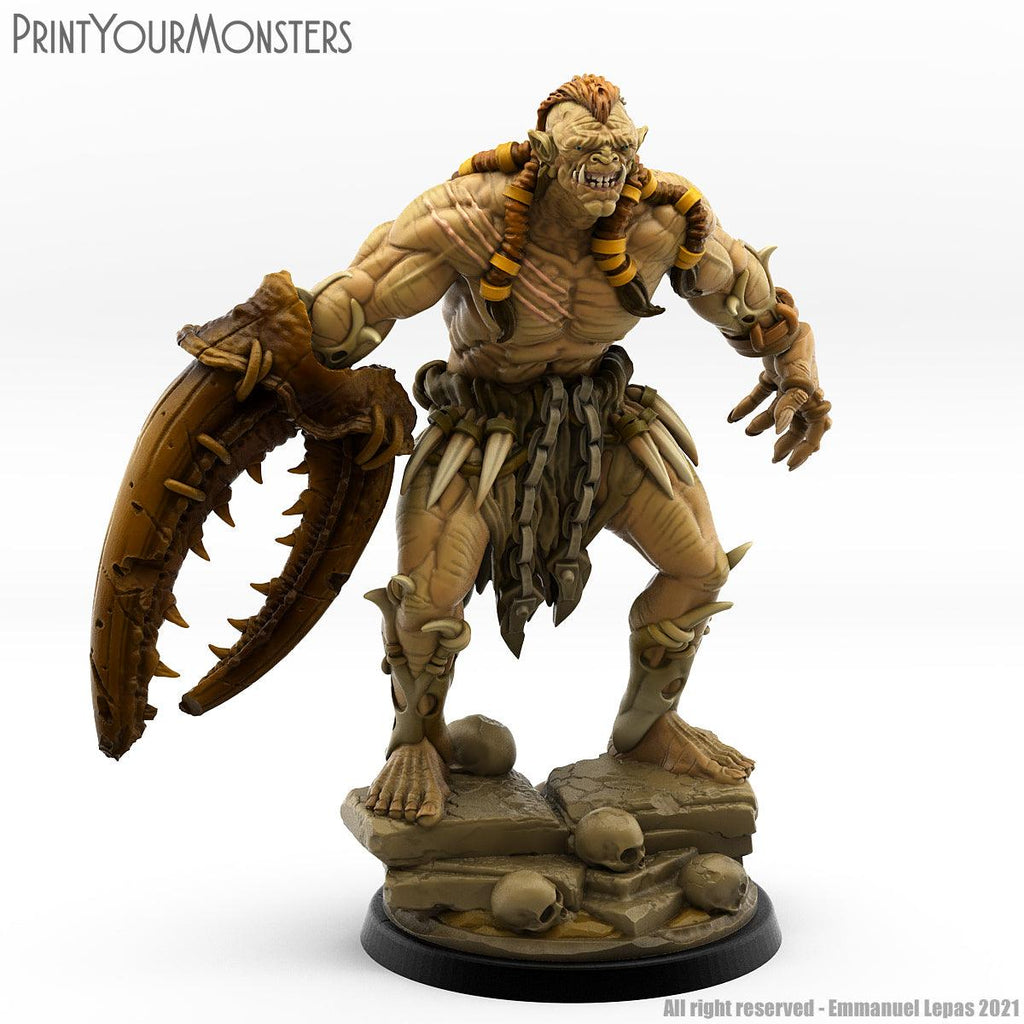 3D Printed Print Your Monsters Orc Warrior 3 Desert Orcs Set 28mm - 32mm D&D Wargaming