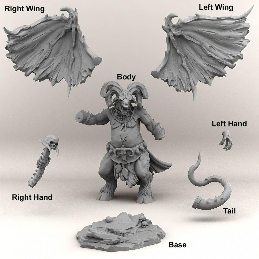 3D Printed Print Your Monsters Orcus Demon 28mm - 32mm D&D Wargaming