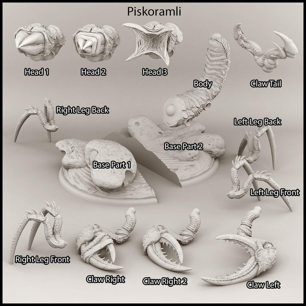 3D Printed Print Your Monsters Piskoramli Desert Orcs Set 28mm - 32mm D&D Wargaming