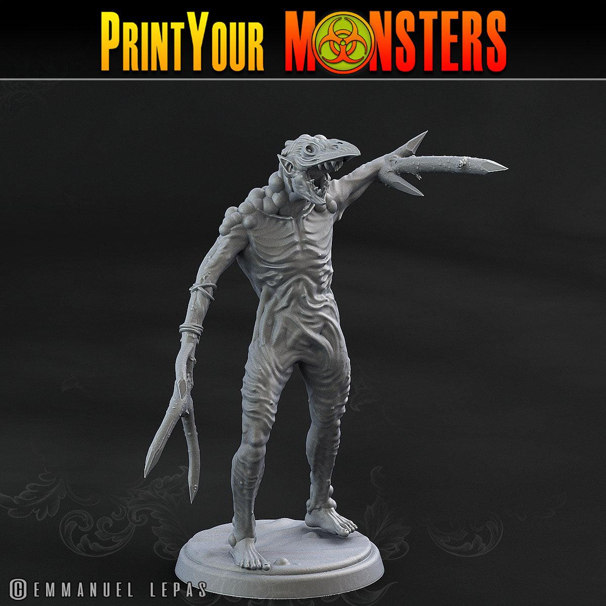 3D Printed Print Your Monsters Plague Men Plague Army Of Spooky Swamp Set 28mm - 32mm D&D Wargaming