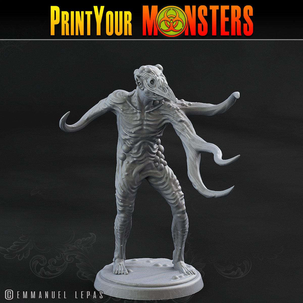 3D Printed Print Your Monsters Plague Men Plague Army Of Spooky Swamp Set 28mm - 32mm D&D Wargaming