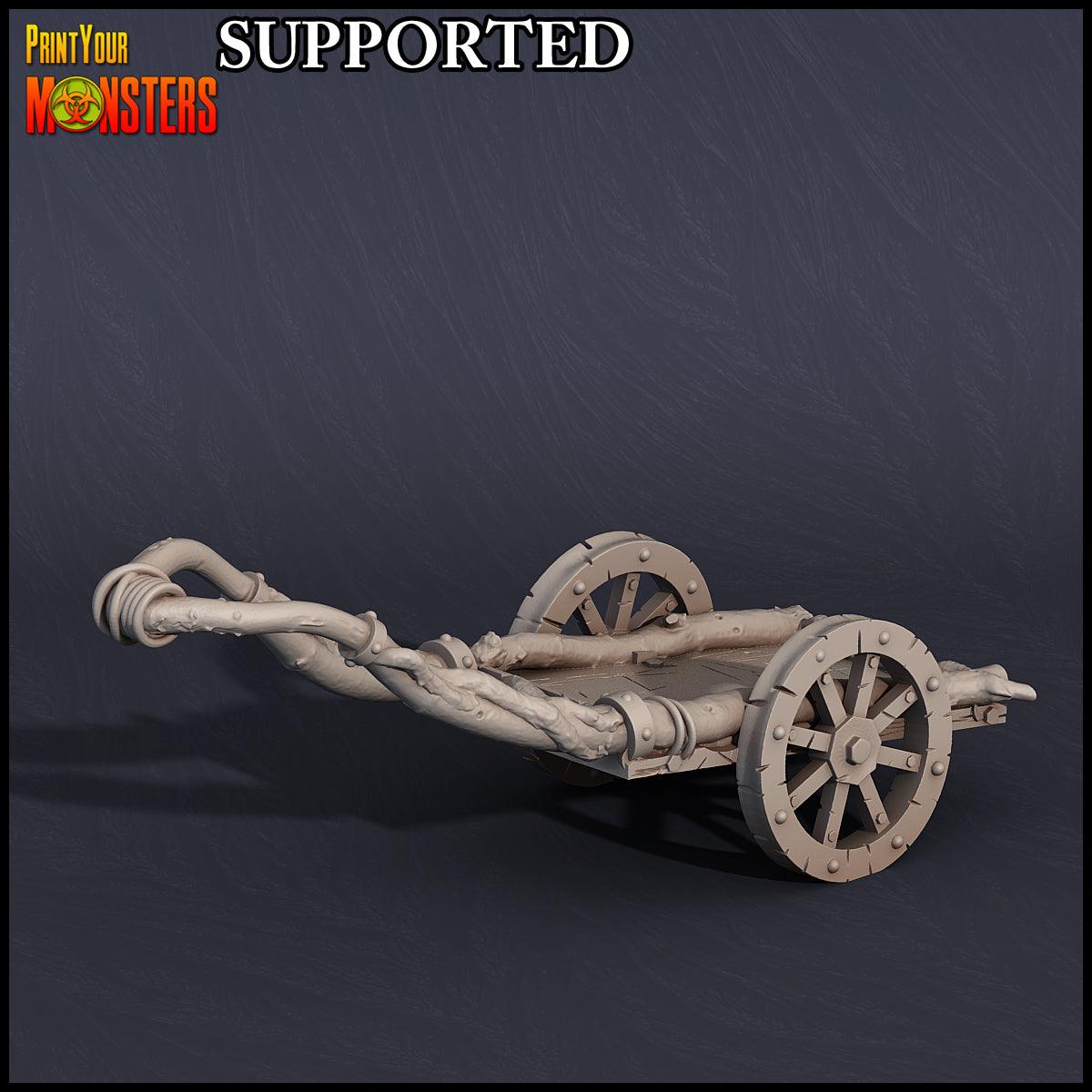 3D Printed Print Your Monsters Pumpkin Chariot and Heads Pumpkins Attack Pack 28mm - 32mm D&D Wargaming