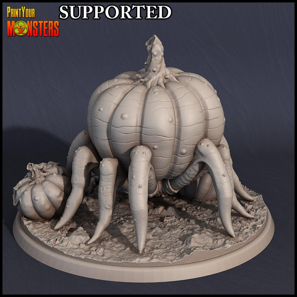 3D Printed Print Your Monsters Pumpkin Spider Pumpkins Attack Pack 28mm - 32mm D&D Wargaming