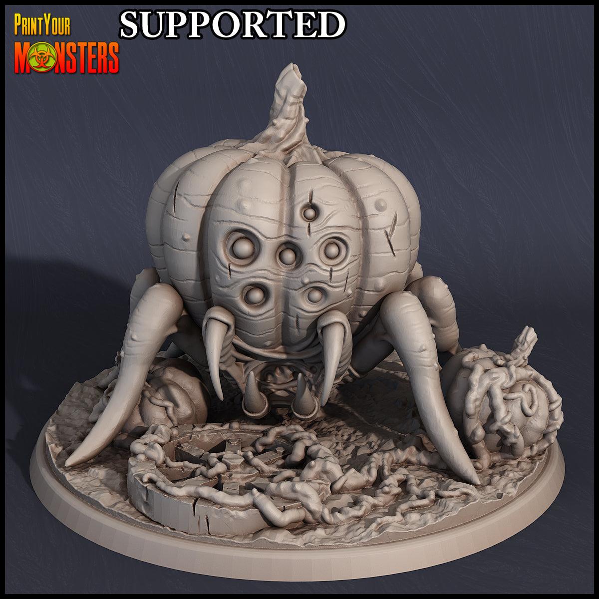 3D Printed Print Your Monsters Pumpkin Spider Pumpkins Attack Pack 28mm - 32mm D&D Wargaming