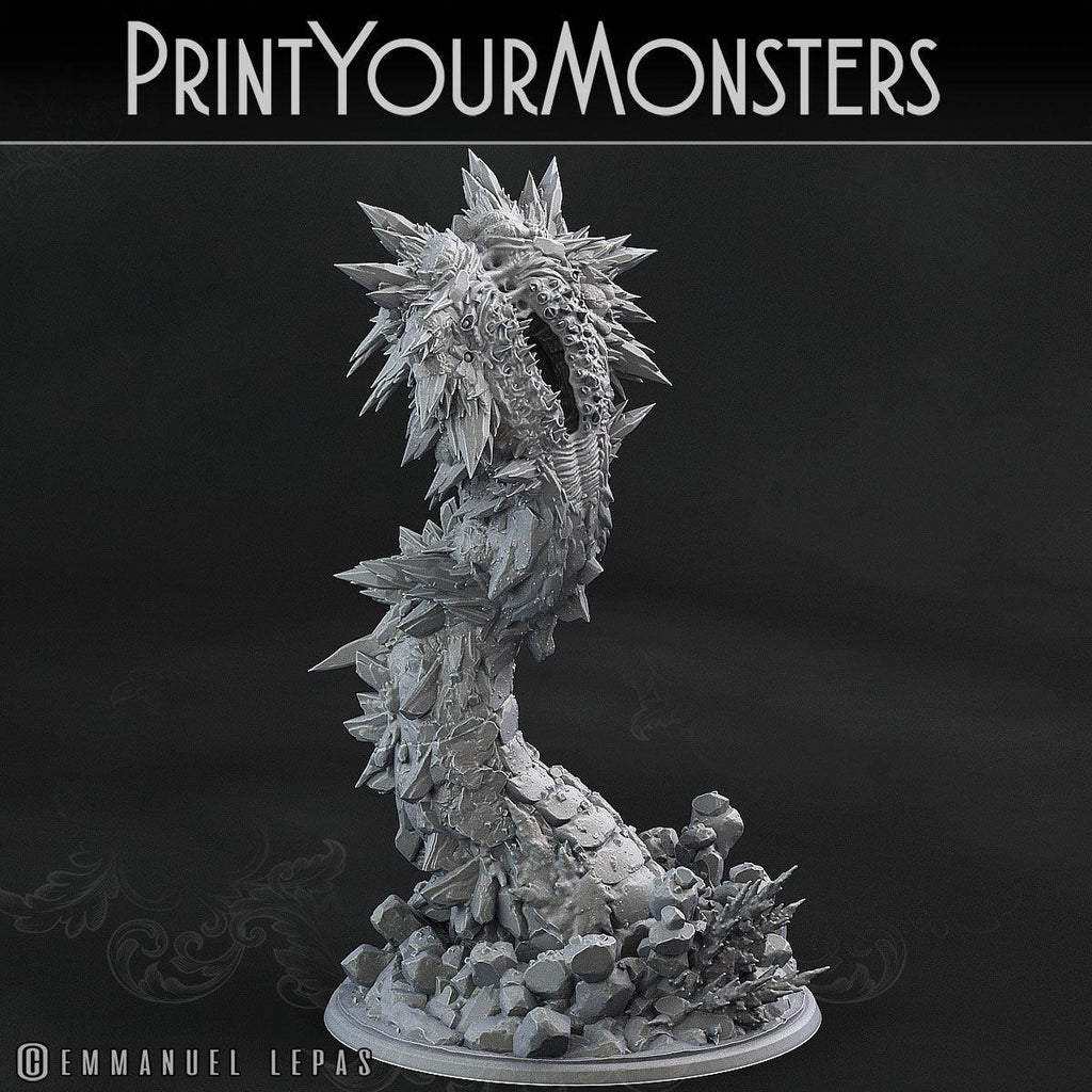 3D Printed Print Your Monsters Rimesquam Worm The Wrath of Gloomrime Monsters Part II Set 28mm - 32mm D&D Wargaming