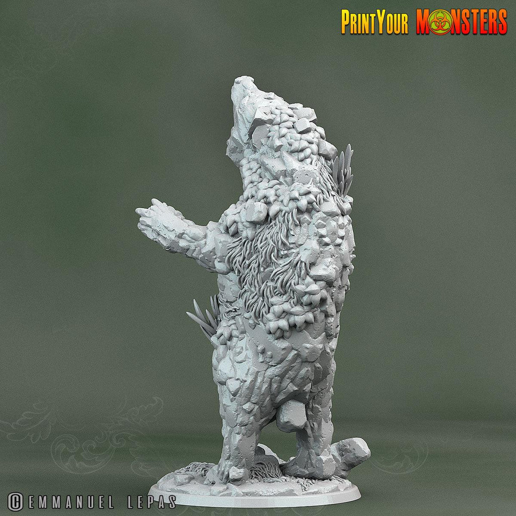 3D Printed Print Your Monsters Rock Bear Rock Monsters From Magic Valley Set 28mm - 32mm D&D Wargaming