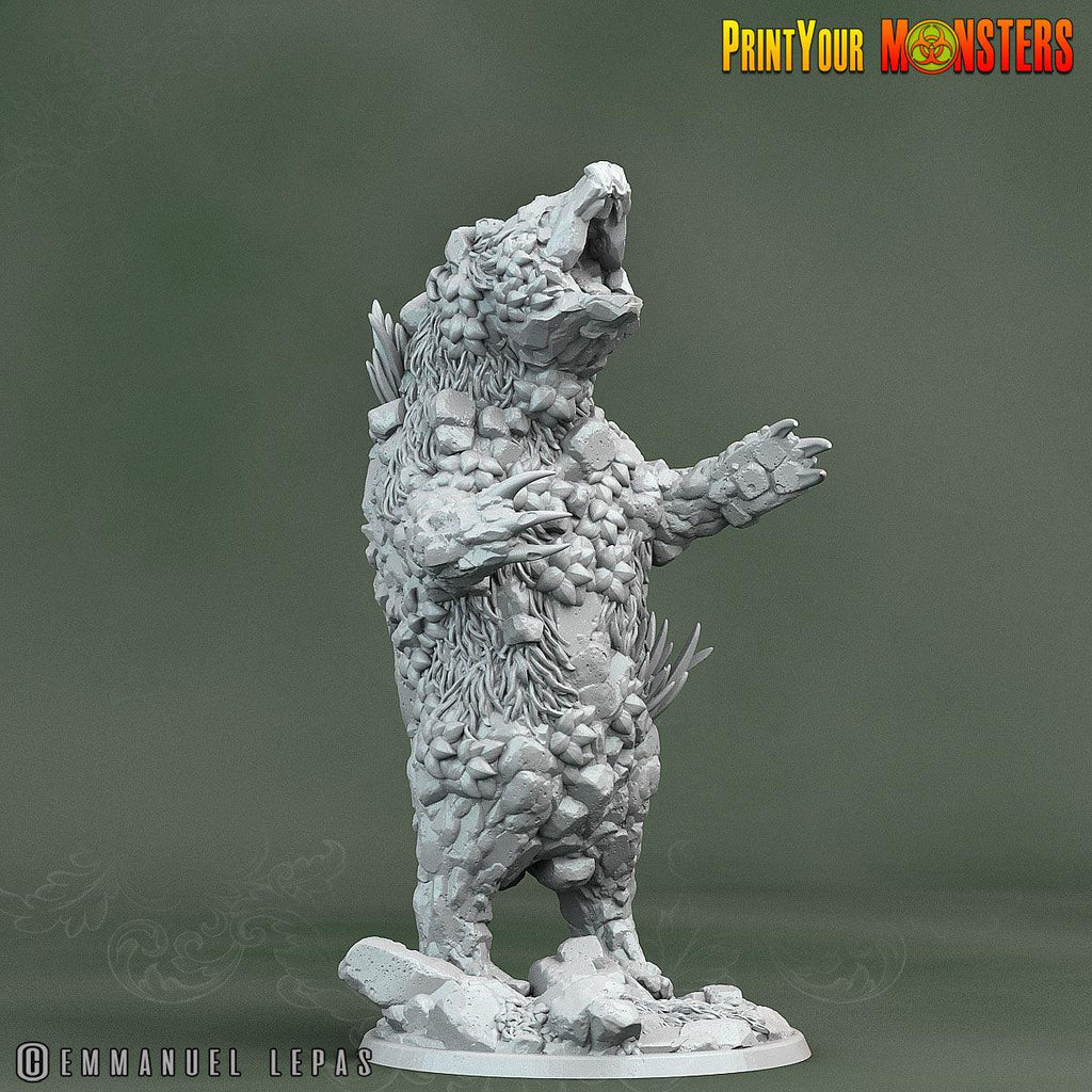 3D Printed Print Your Monsters Rock Bear Rock Monsters From Magic Valley Set 28mm - 32mm D&D Wargaming