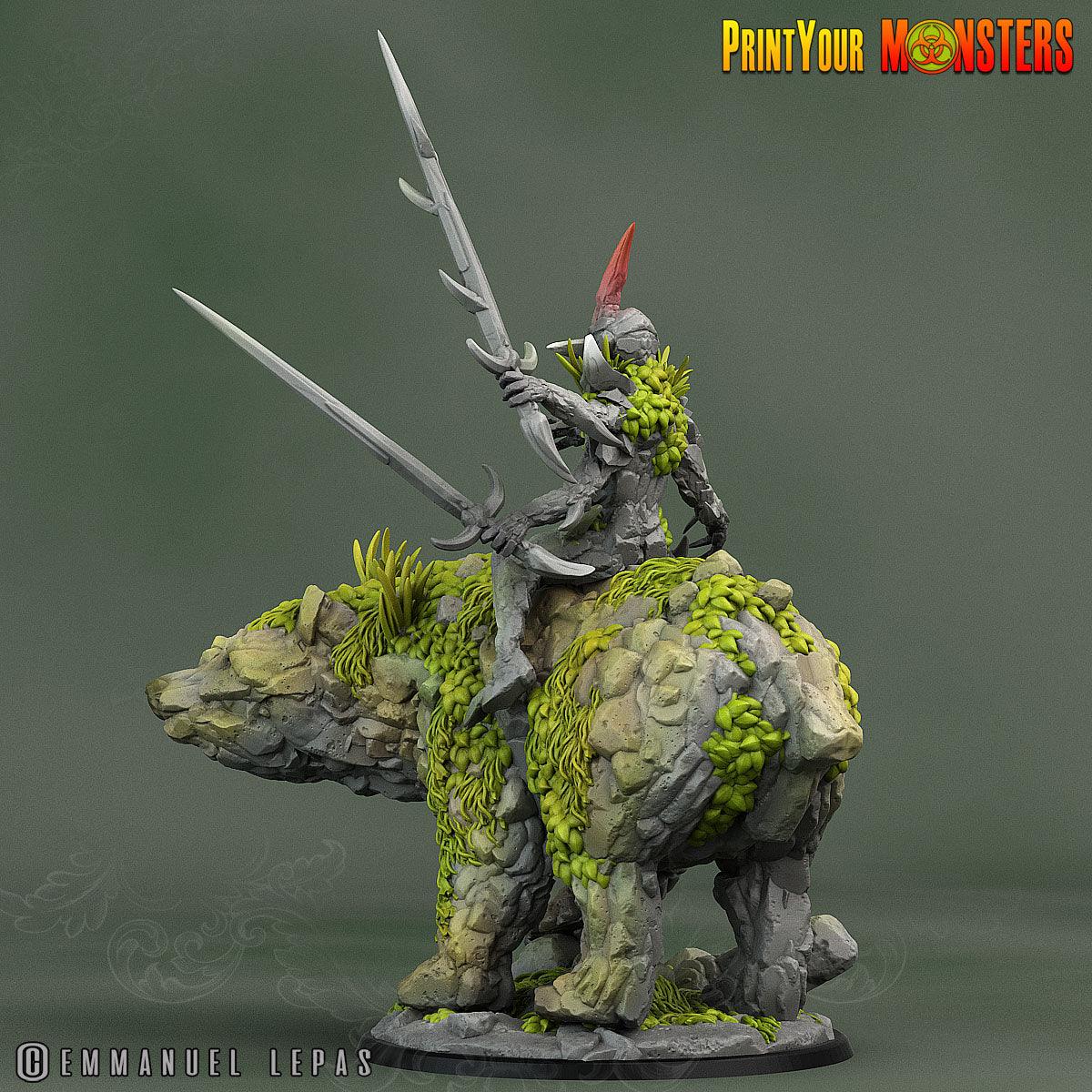 3D Printed Print Your Monsters Rock Champion Rock Monsters From Magic Valley Set 28mm - 32mm D&D Wargaming