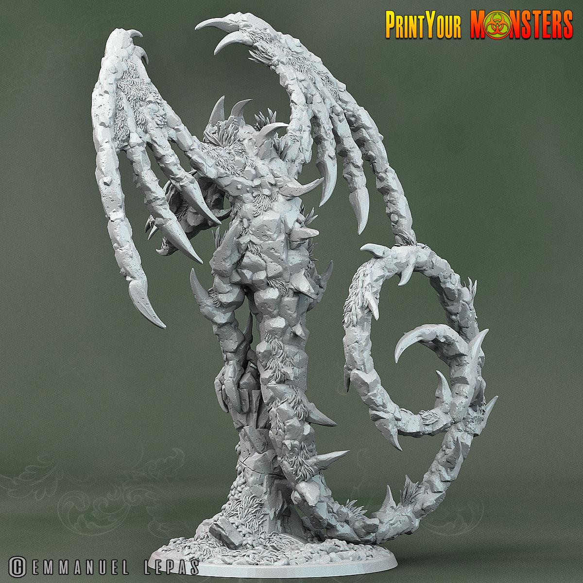 3D Printed Print Your Monsters Rock Dragon Rock Monsters From Magic Valley Set 28mm - 32mm D&D Wargaming