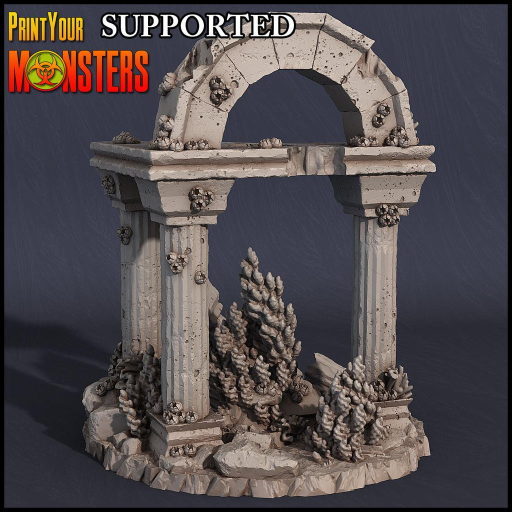 3D Printed Print Your Monsters Ruined Temple Dark Water Sanctum 28mm - 32mm D&D Wargaming