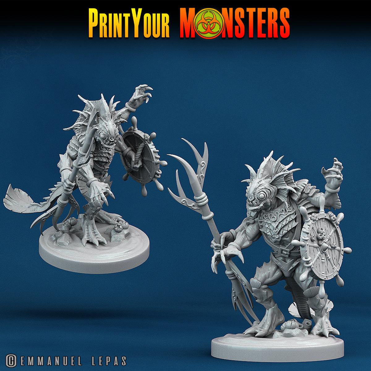 3D Printed Print Your Monsters Searakins The Searakin Domination Set 28mm - 32mm D&D Wargaming