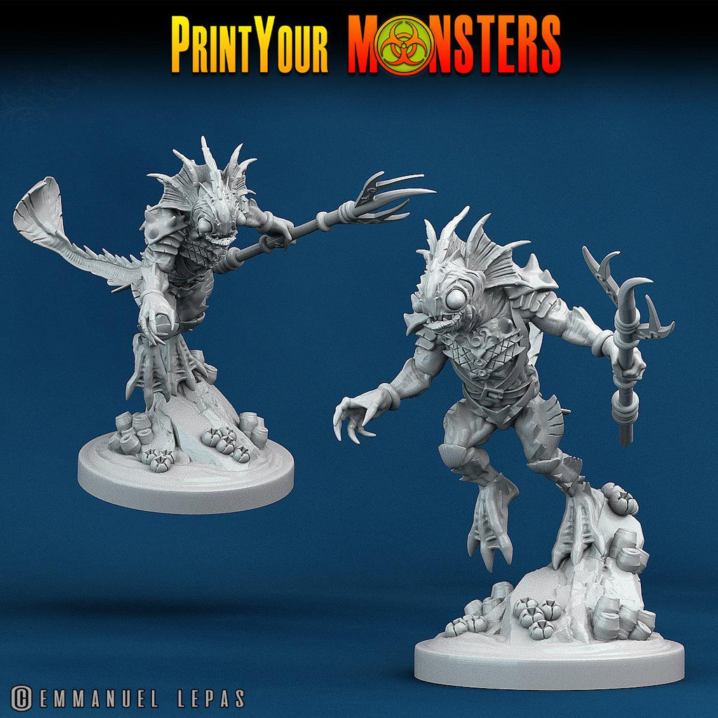 3D Printed Print Your Monsters Searakins The Searakin Domination Set 28mm - 32mm D&D Wargaming