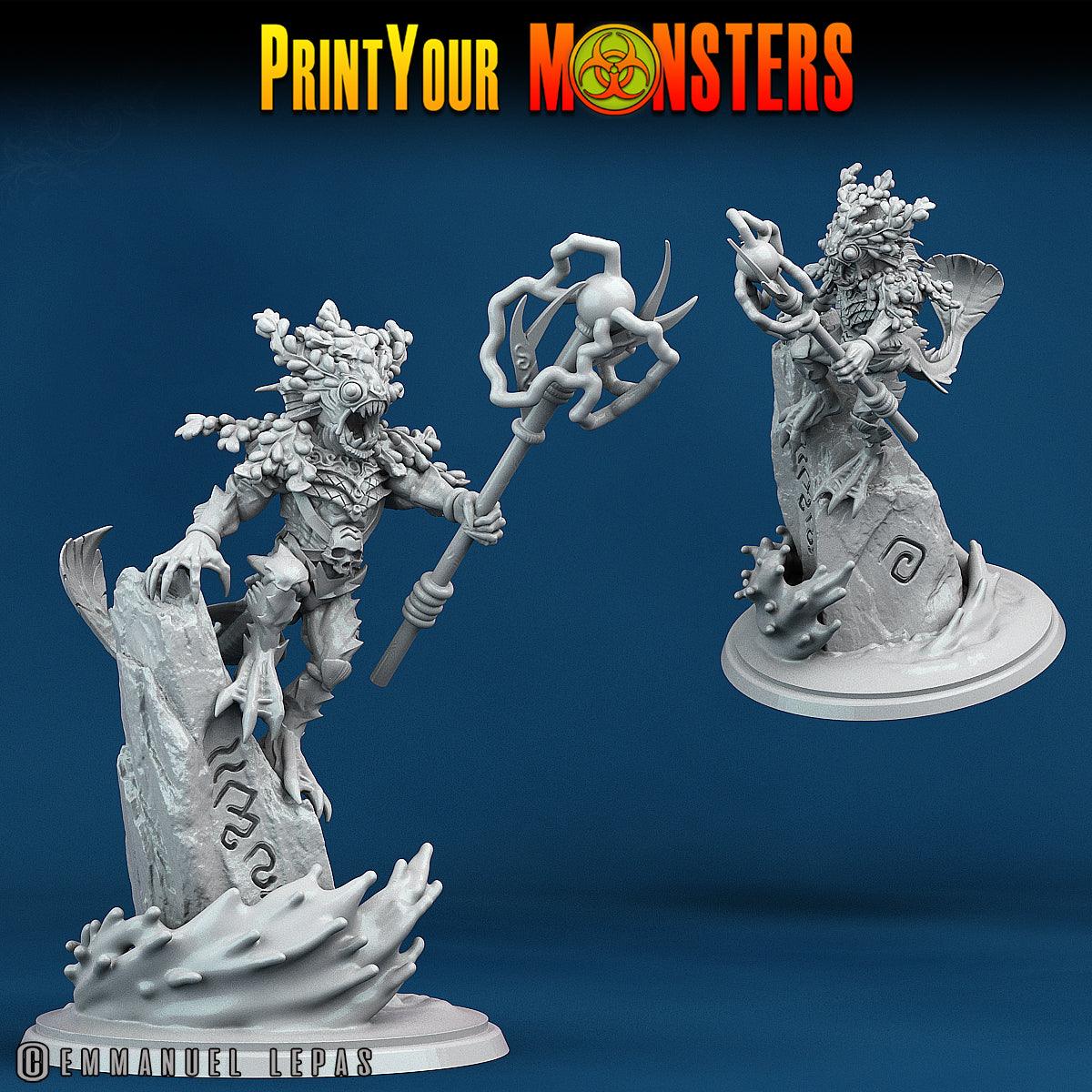 3D Printed Print Your Monsters Searakins The Searakin Domination Set 28mm - 32mm D&D Wargaming