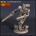 3D Printed Print Your Monsters Sekolin Sanctum Warrior Dark Water Sanctum 28mm - 32mm D&D Wargaming