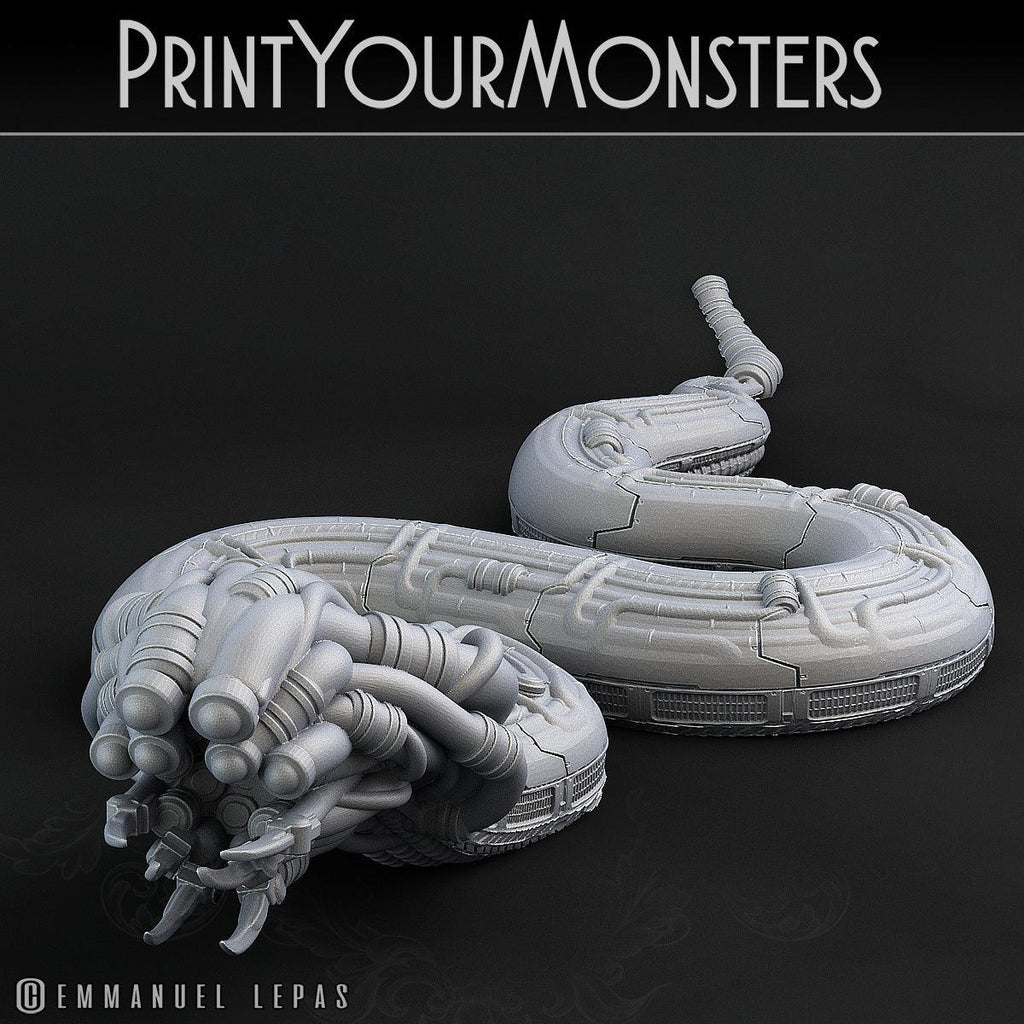 3D Printed Print Your Monsters Sentinel Viper Total Serpents 28mm - 32mm D&D Wargaming