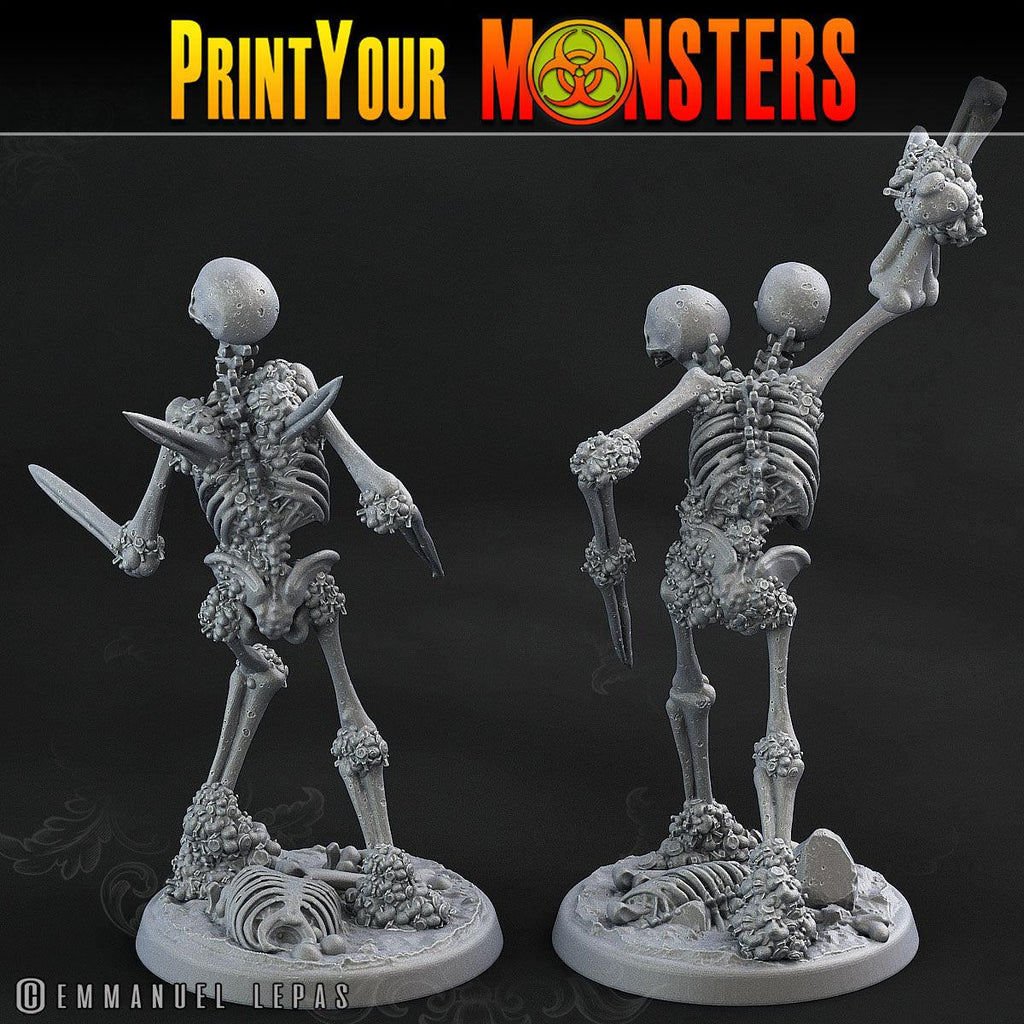 3D Printed Print Your Monsters Skeletons Land of Bones Set 28mm - 32mm D&D Wargaming