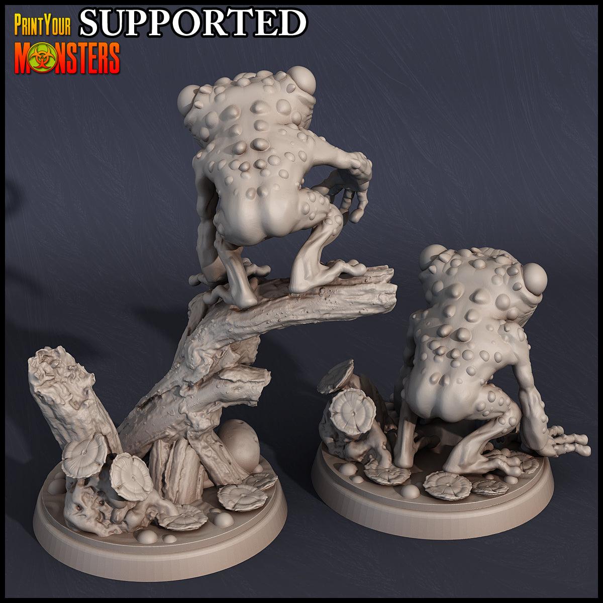 3D Printed Print Your Monsters Small Frog Set Swamp Invasion 28mm - 32mm D&D Wargaming
