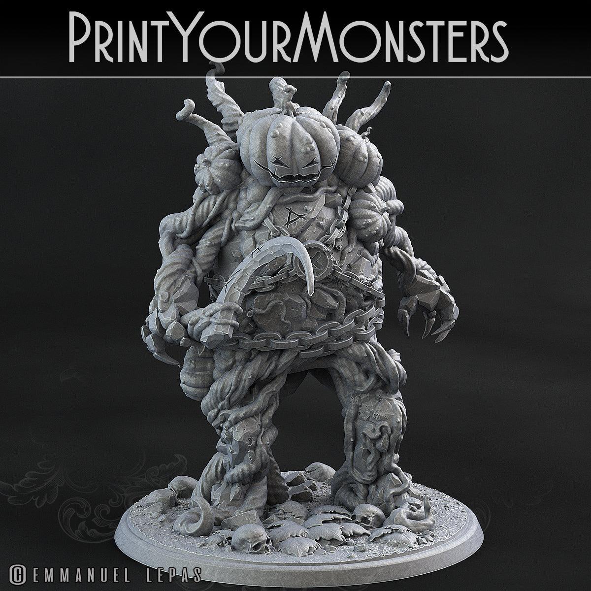 3D Printed Print Your Monsters Smiling Killer Pumpkin Attack Pack II 28mm - 32mm D&D Wargaming