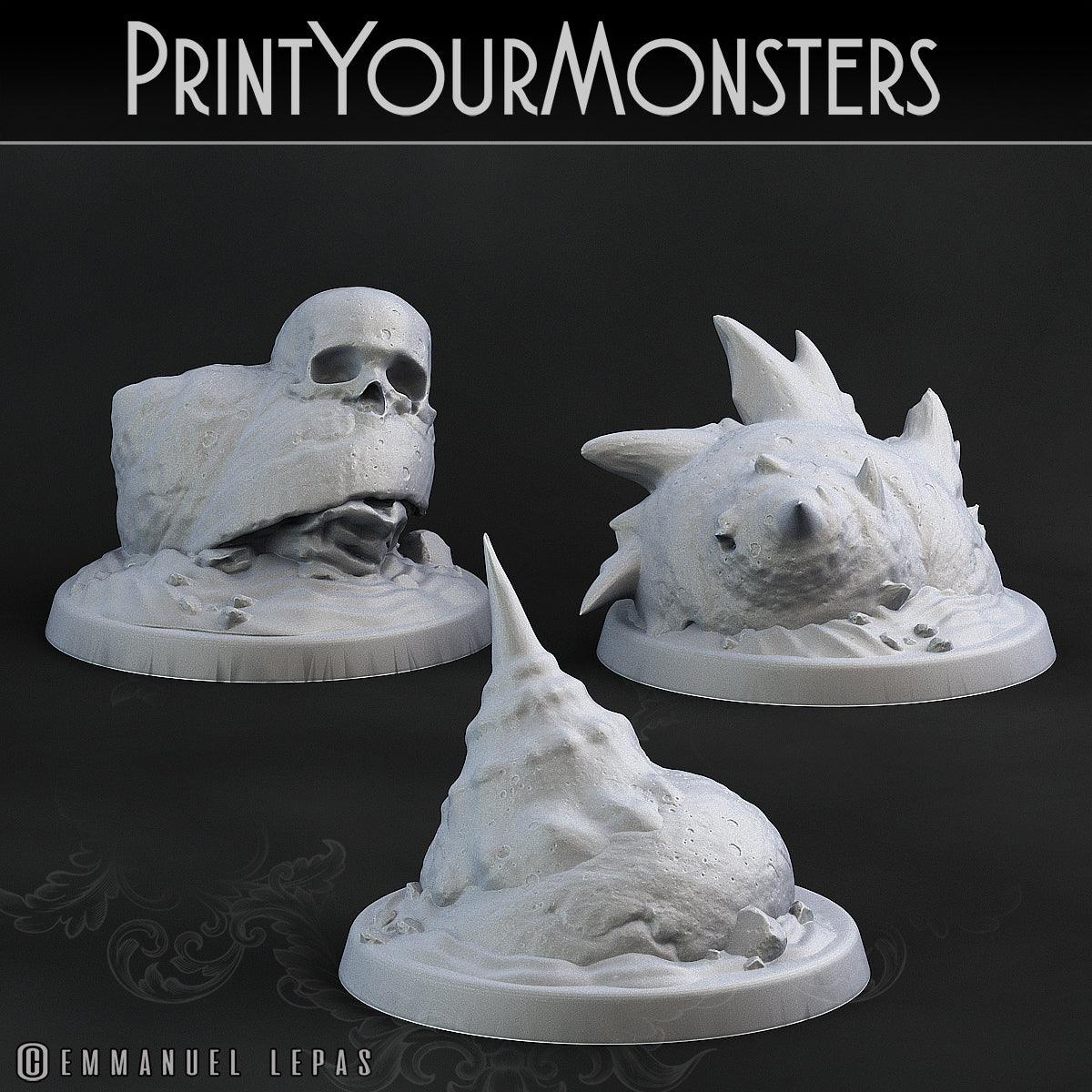 3D Printed Print Your Monsters Snails Lurkers of the Deep 28mm - 32mm D&D Wargaming