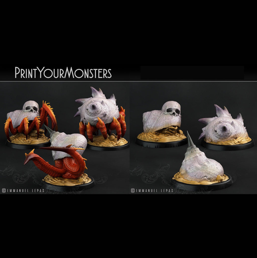 3D Printed Print Your Monsters Snails Lurkers of the Deep 28mm - 32mm D&D Wargaming