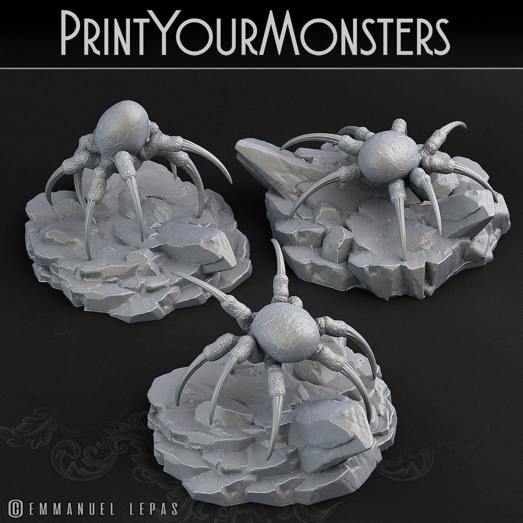 3D Printed Print Your Monsters Snowdevil Spiders Juvenile 28mm - 32mm D&D Wargaming