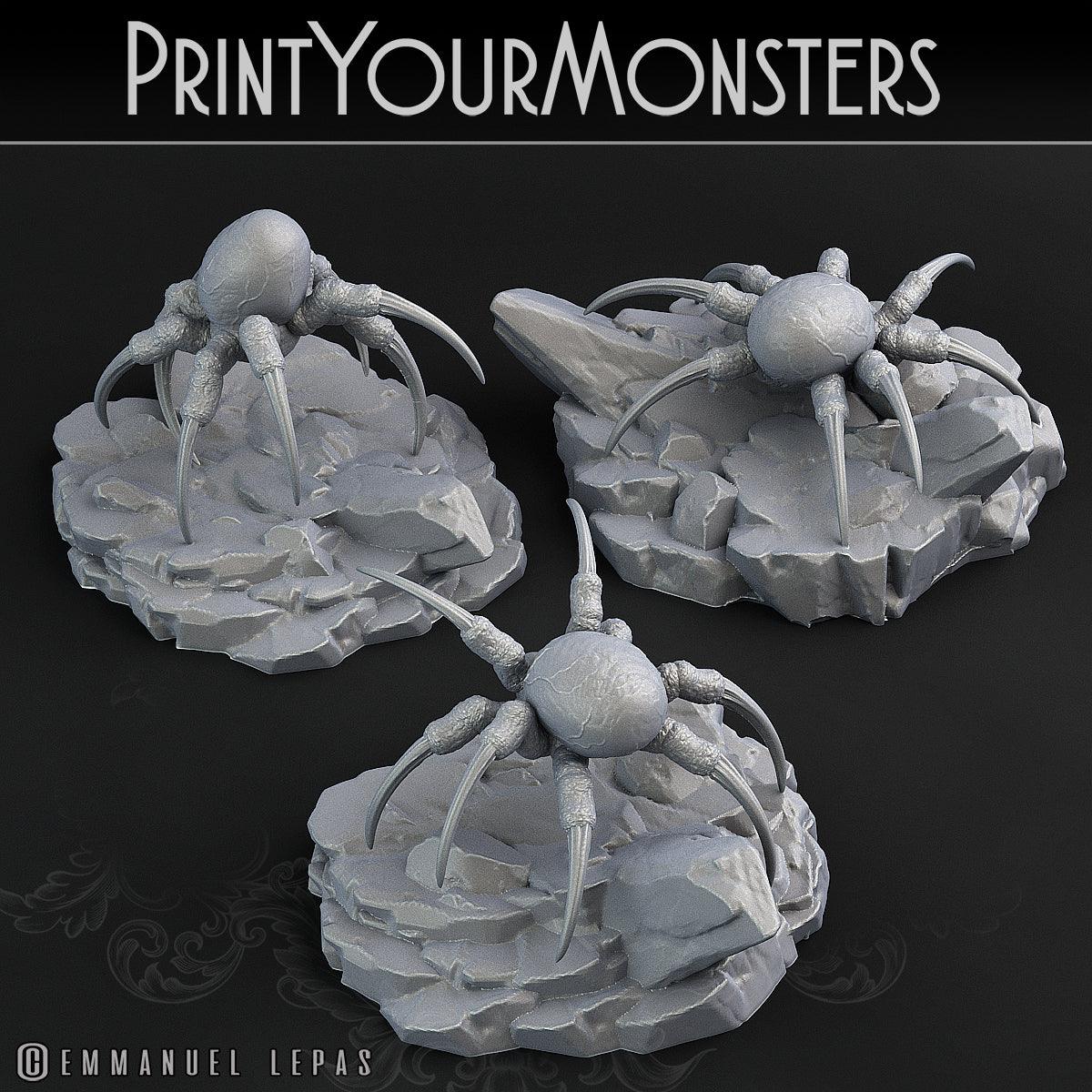 3D Printed Print Your Monsters Snowdevil Spiders Juvenile 28mm - 32mm D&D Wargaming