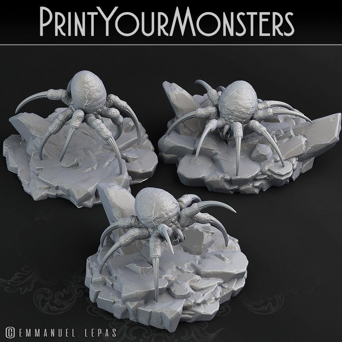 3D Printed Print Your Monsters Snowdevil Spiders Juvenile 28mm - 32mm D&D Wargaming