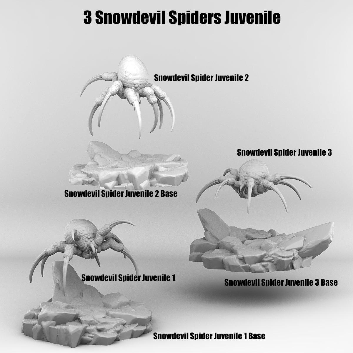 3D Printed Print Your Monsters Snowdevil Spiders Juvenile 28mm - 32mm D&D Wargaming