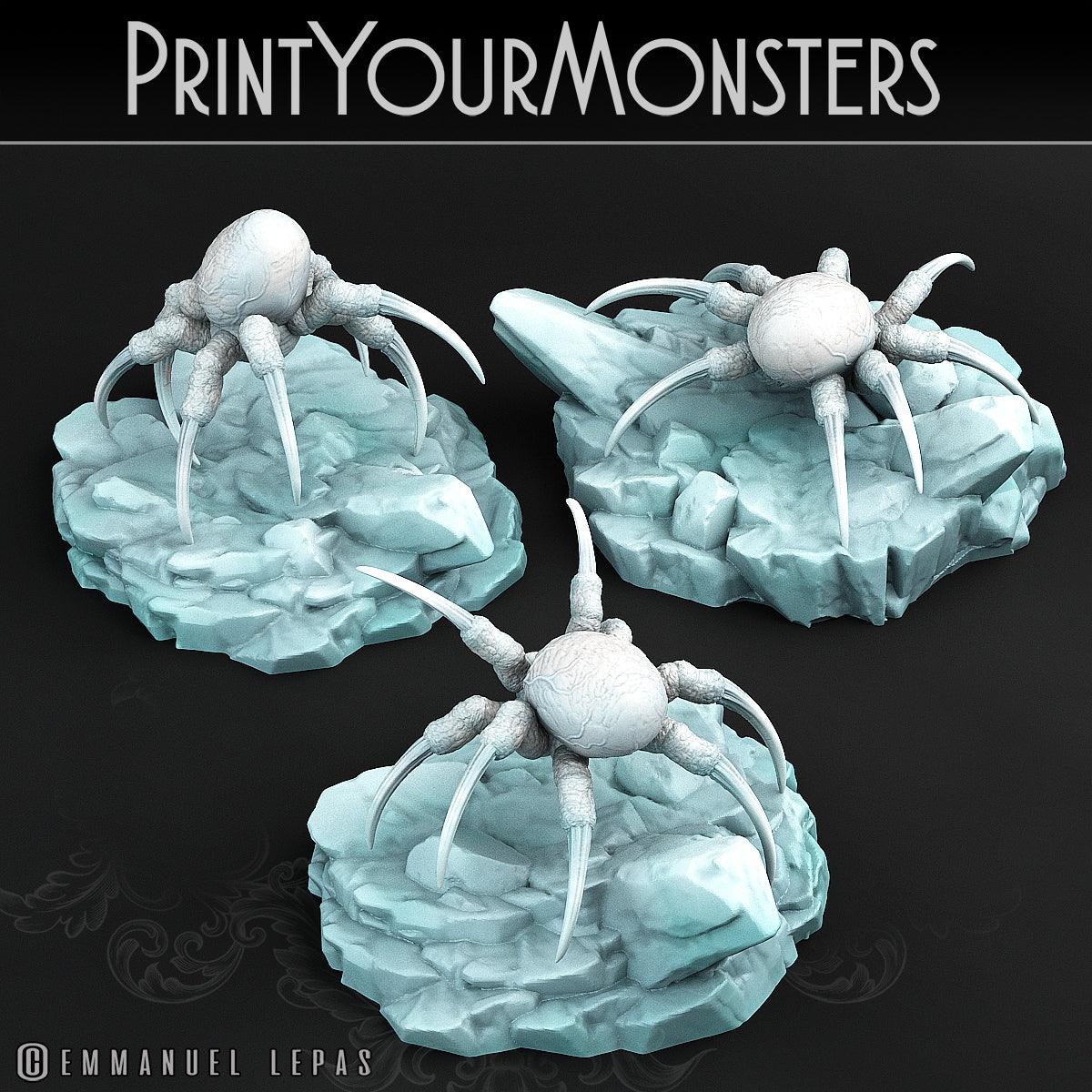 3D Printed Print Your Monsters Snowdevil Spiders Juvenile 28mm - 32mm D&D Wargaming