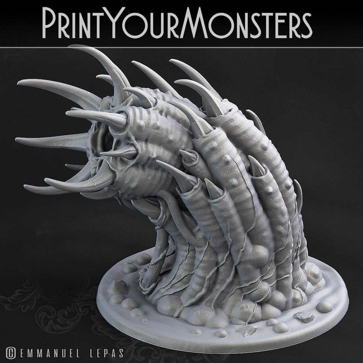 3D Printed Print Your Monsters Swamp Worms Total Worms 2 Set 28mm - 32mm D&D Wargaming