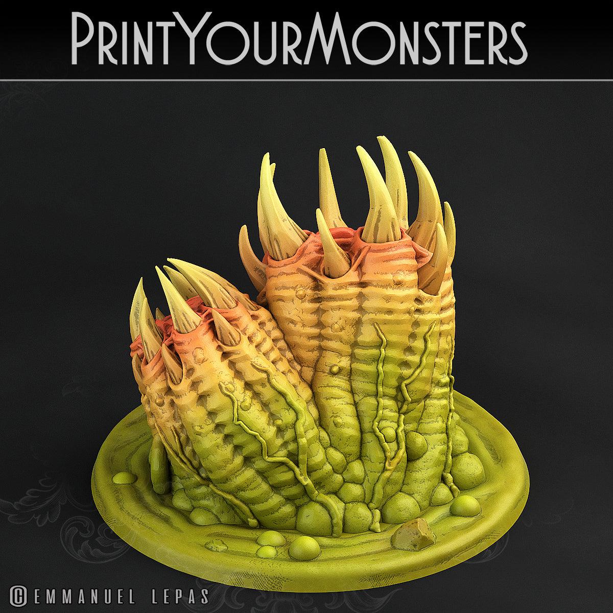 3D Printed Print Your Monsters Swamp Worms Total Worms 2 Set 28mm - 32mm D&D Wargaming