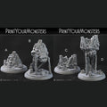 3D Printed Print Your Monsters Terranids Basalt Earth Elemental Set 28mm - 32mm D&D Wargaming
