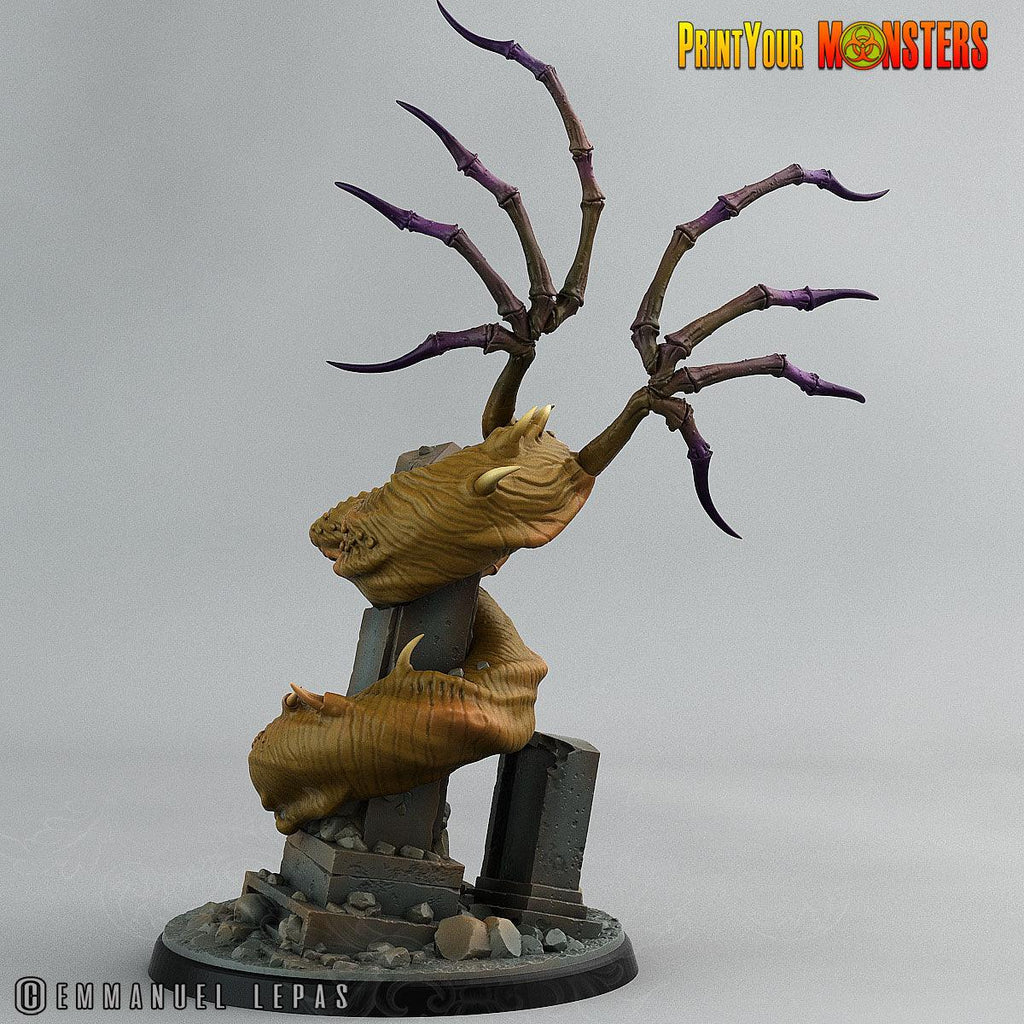 3D Printed Print Your Monsters The Living Graveyard Graveyard Dragon 28mm - 32mm D&D Wargaming
