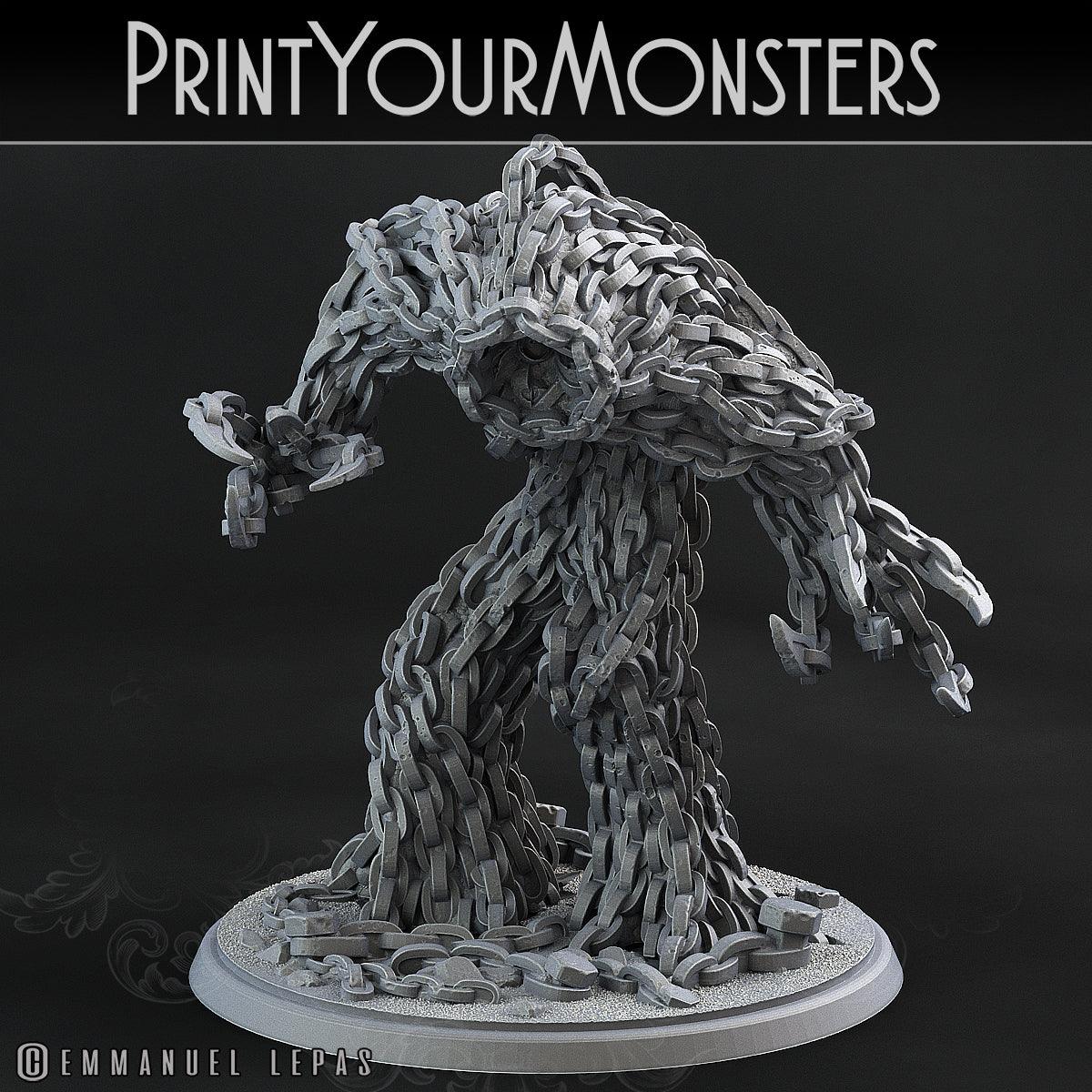 3D Printed Print Your Monsters Total Golems Set 28mm - 32mm D&D Wargaming