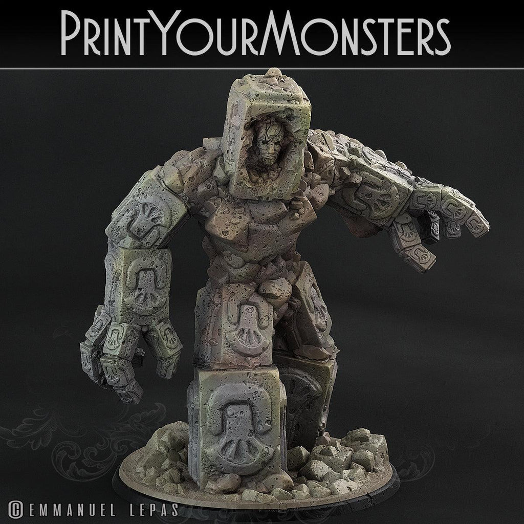 3D Printed Print Your Monsters Total Golems Set 28mm - 32mm D&D Wargaming