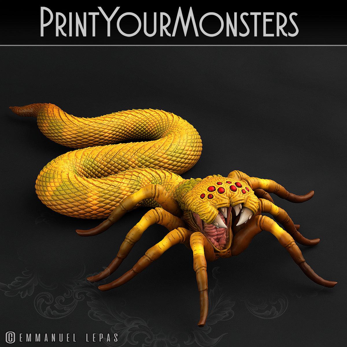 3D Printed Print Your Monsters Total Serpents Full Set 28mm - 32mm D&D Wargaming
