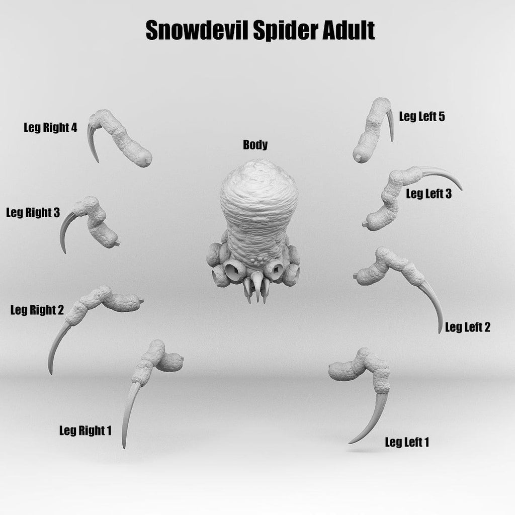3D Printed Print Your Monsters Total Spiders Set 28mm - 32mm D&D Wargaming