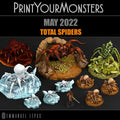 3D Printed Print Your Monsters Total Spiders Set 28mm - 32mm D&D Wargaming
