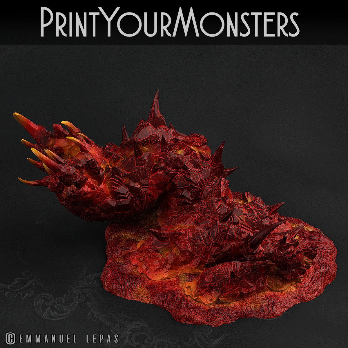 3D Printed Print Your Monsters Total Worms 2 Set 28mm - 32mm D&D Wargaming