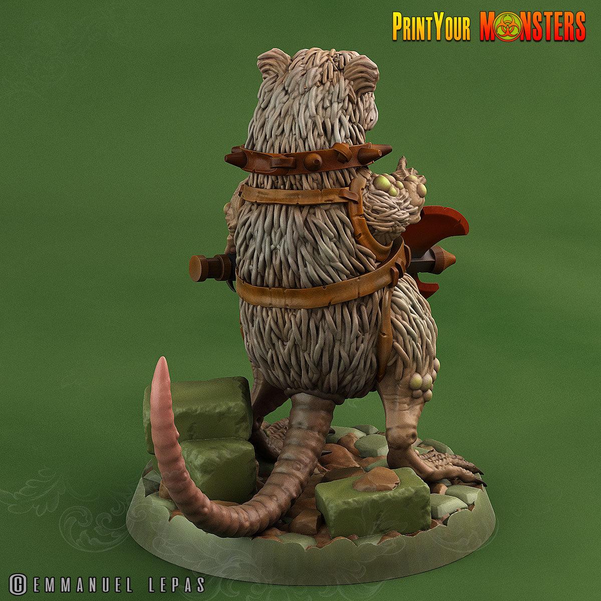 3D Printed Print Your Monsters Toxic Rat Soldiers The Toxic Rats Domination Set 28mm - 32mm D&D Wargaming