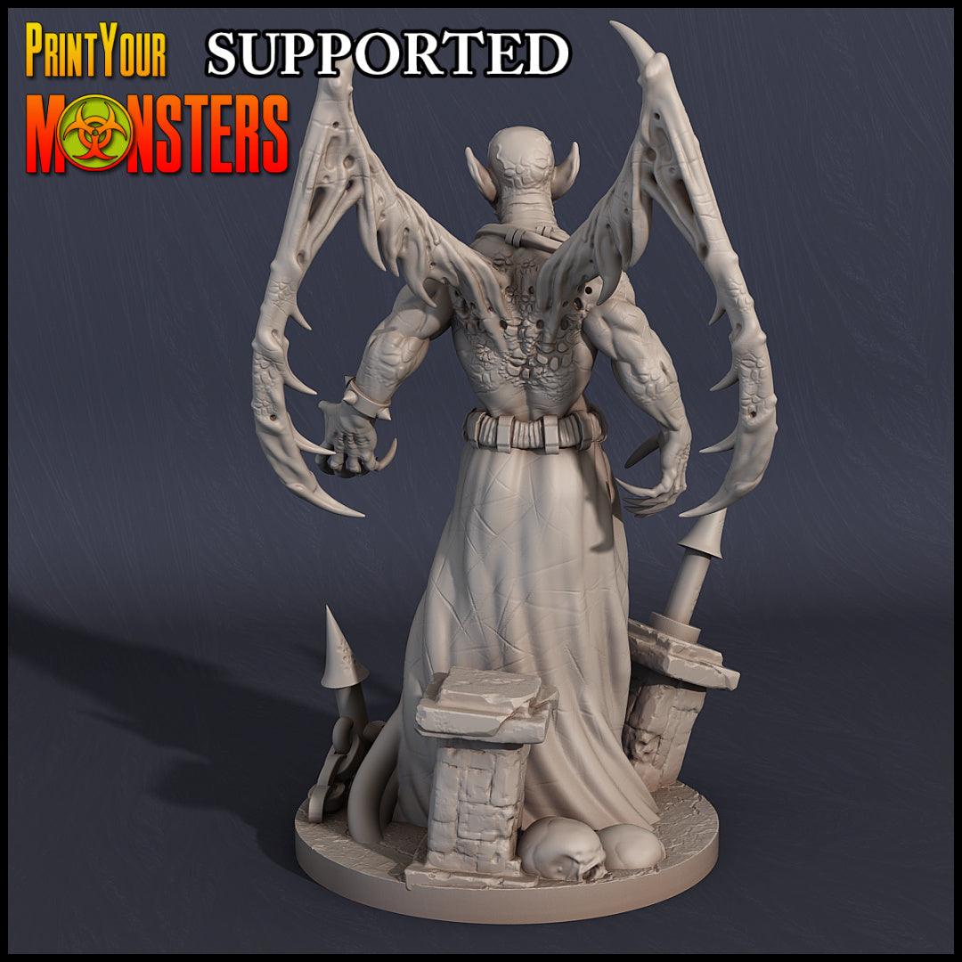3D Printed Print Your Monsters Vampire Lord 28mm - 32mm D&D Wargaming