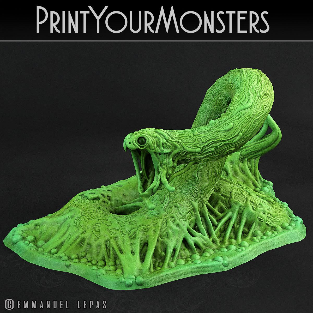 3D Printed Print Your Monsters Viper Ooze Total Serpents 28mm - 32mm D&D Wargaming