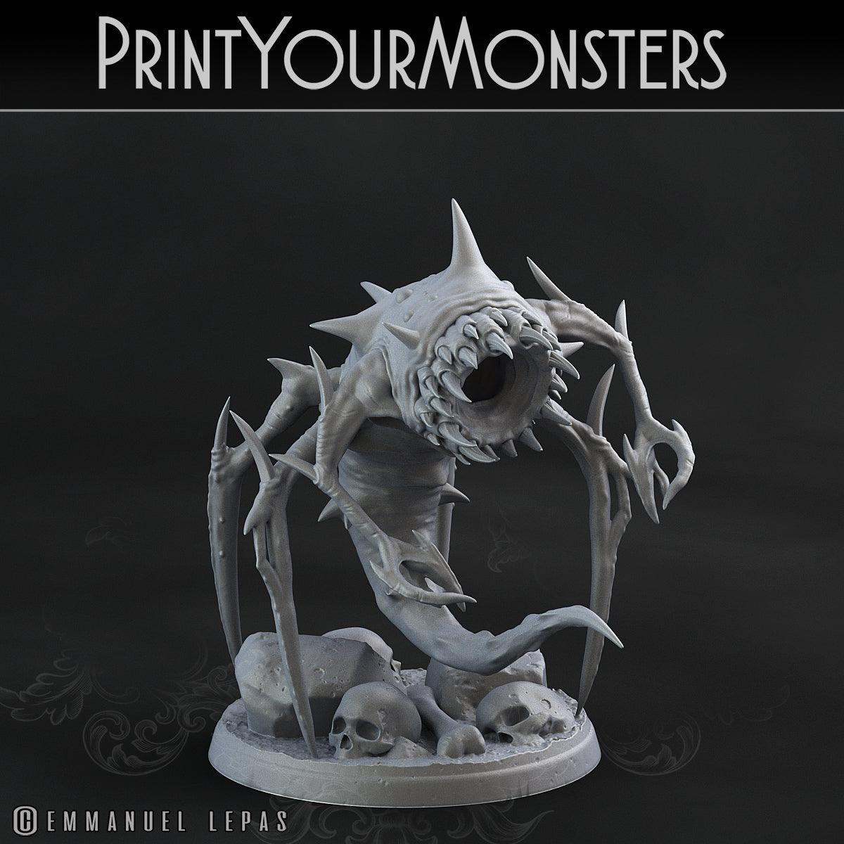 3D Printed Print Your Monsters Void Tyrant Worms Subterranean Terrors 28mm - 32mm D&D Wargaming