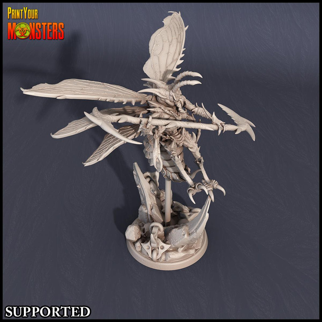 3D Printed Print Your Monsters Wasp Warrior Set The Infernal Hive 28mm - 32mm D&D Wargaming