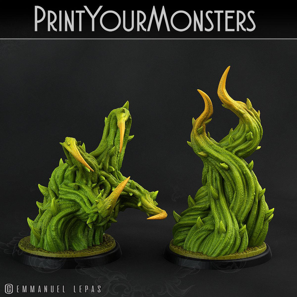 3D Printed Print Your Monsters Whipfang Vines Carniflora Jungle Predators 28mm - 32mm D&D Wargaming