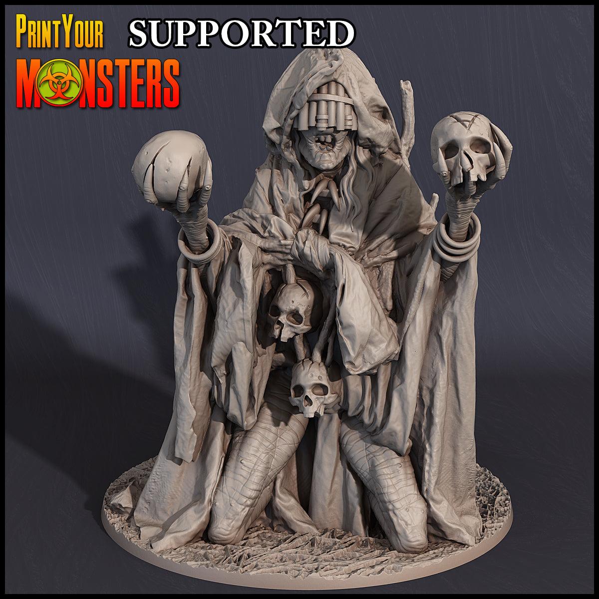 3D Printed Print Your Monsters Witches Pack Full Set 28mm - 32mm D&D Wargaming