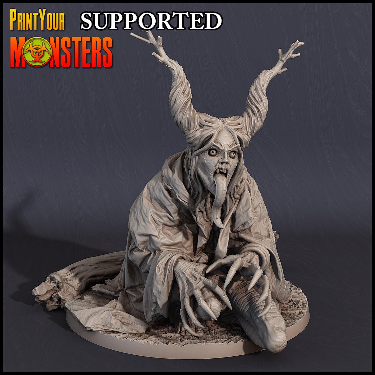 3D Printed Print Your Monsters Witches Pack Full Set 28mm - 32mm D&D Wargaming